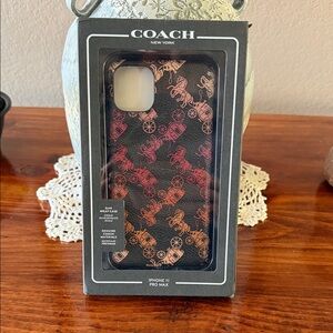 Coach Black and Pink Carriage iPhone 11 Pro Max Case